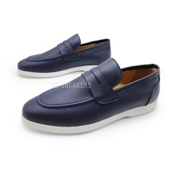 Kiton Loafers Leather Navy