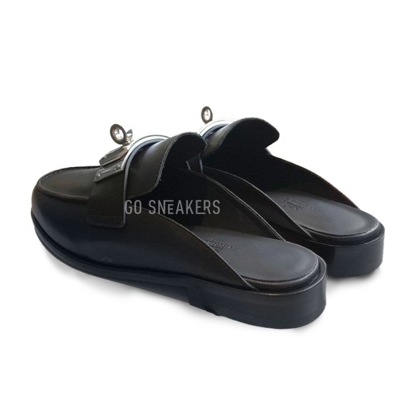 Женские сабо Hermes Leather Sabo Black