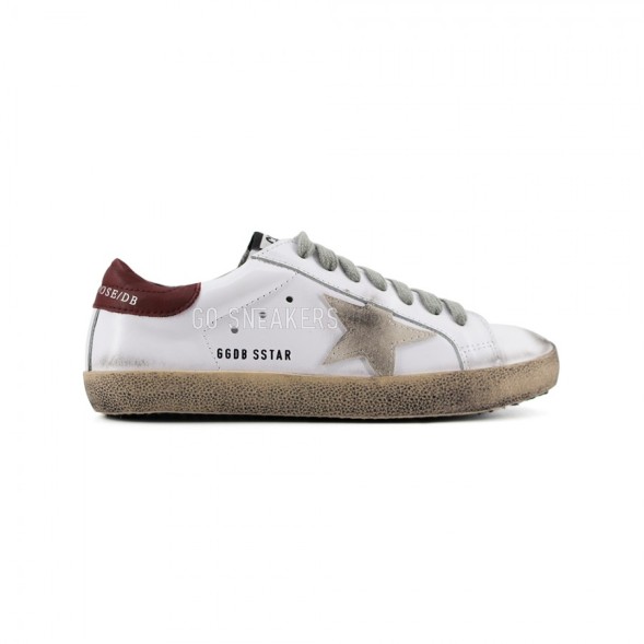 Мужские кеды Golden Goose Deluxe Brand Wine/White Star