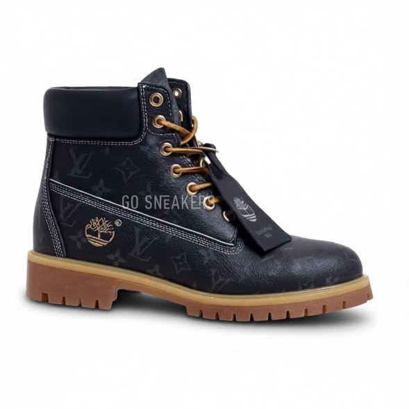 Унисекс ботинки Timberland х Louis Vuitton Vachetta Monogramme Black