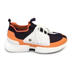 Hermes Casual Shoes For Men White/Black/Orange