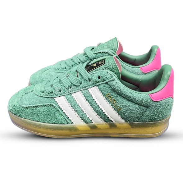 Женские кеды Adidas Gazelle Suede Green/Pink