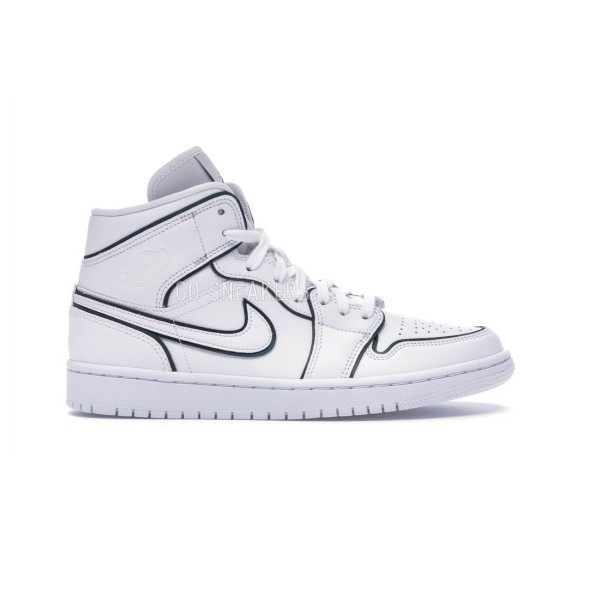 Унисекс кроссовки Nike Air Jordan 1 Mid Iridescent Reflective White (W)