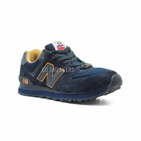 Женские кроссовки New Balance 574 Navy Gold
