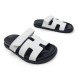 Унисекс сандалии Hermes Flip-flops Leather White
