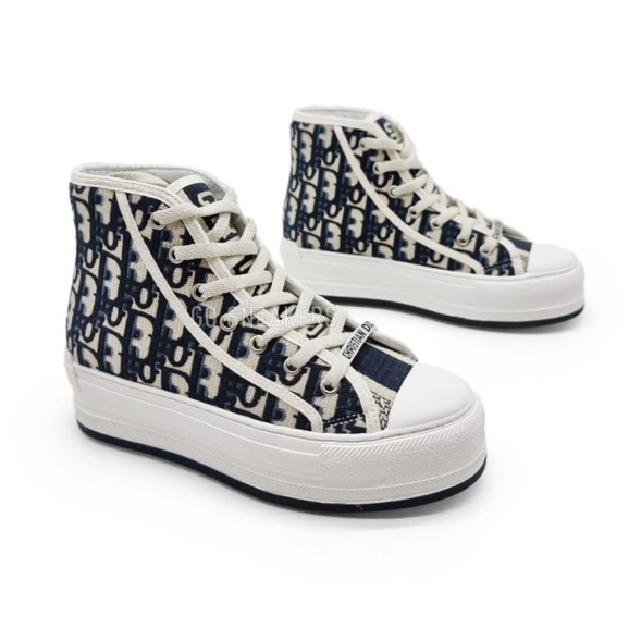Женские кроссовки Dior Sneakers High Platform White/Black