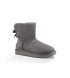 Женские мини угги с бантиками Mini Bailey Bow II Grey
