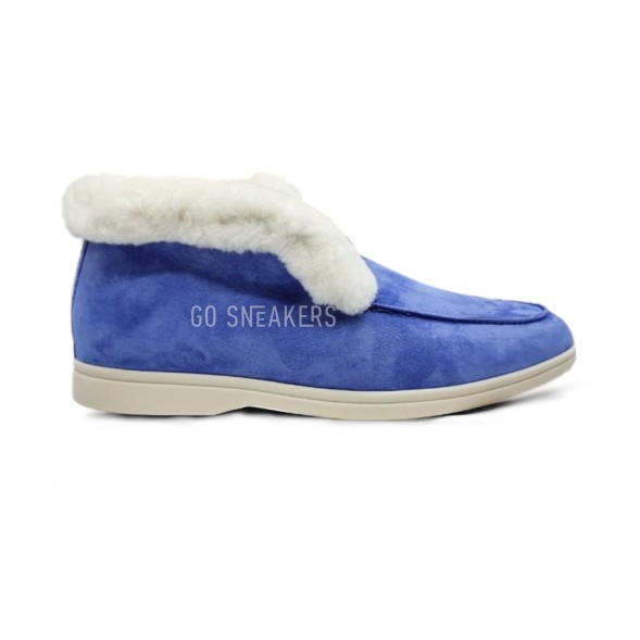 Унисекс зимние ботинки Loro Piana Low Winter Suede Blue