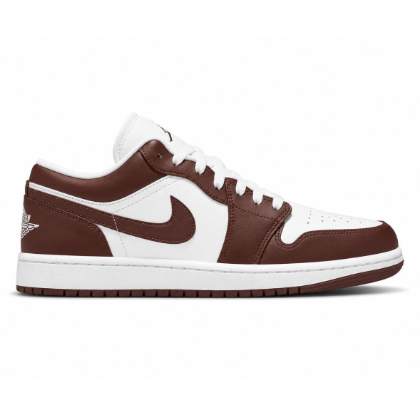 Женские кроссовки Nike Air Jordan 1 Low Leather Brown/White