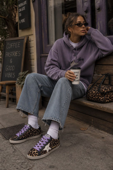 Женские кеды Golden Goose GGDB SSTAR Leopard