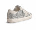 Женские кеды Golden Goose Super-Star in Silver Glitter With Ice-Gray Suede Star