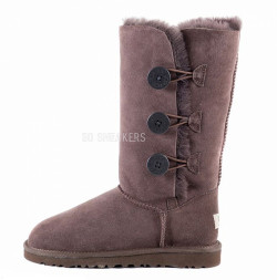 Tall Bailey Button Triplet II Chocolate