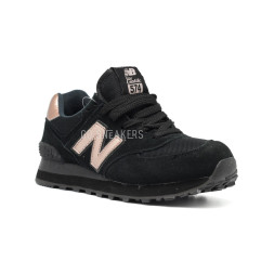 New Balance Женские 574 Gold-Rose Black