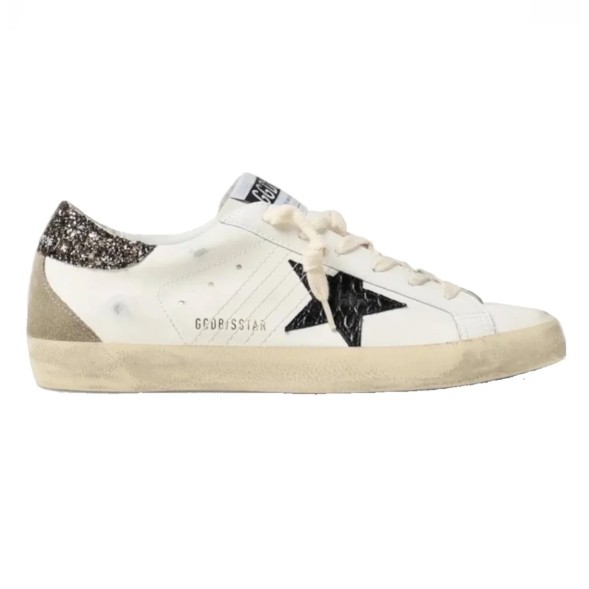 Женские кеды Golden Goose Super-Star Croco-Print Star