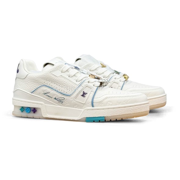 Женские кроссовки Louis Vuitton LV Trainer White/Blue