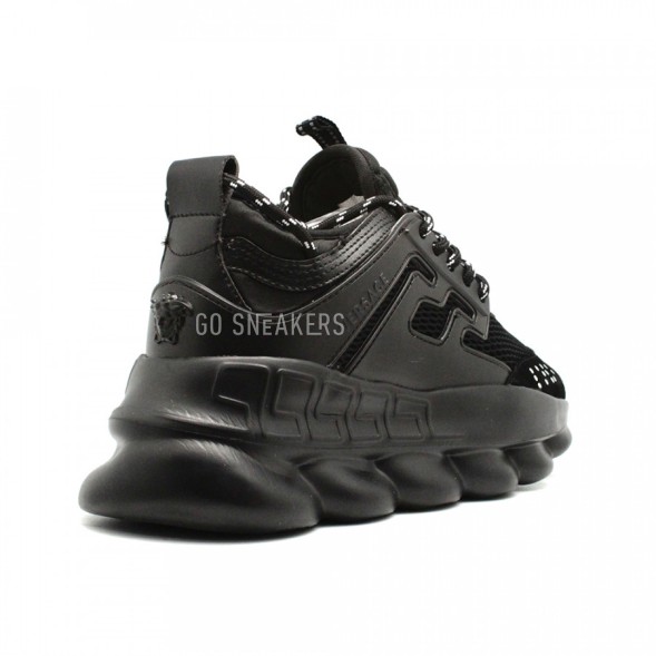 Мужские кроссовки Versace Chain Reaction Total Black