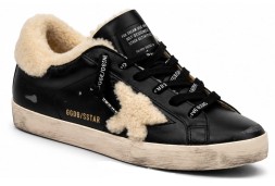 Golden Goose Super-Star Winter Black With Shearling Star
