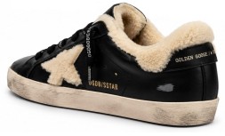 Golden Goose Super-Star Winter Black With Shearling Star
