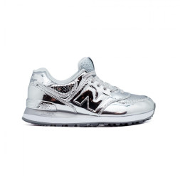 New Balance Женские 574 Mirror Silver