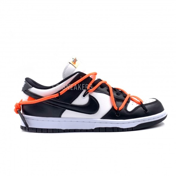 Мужские кроссовки Off-White x Nike Dunk Low Black&amp;amp;White