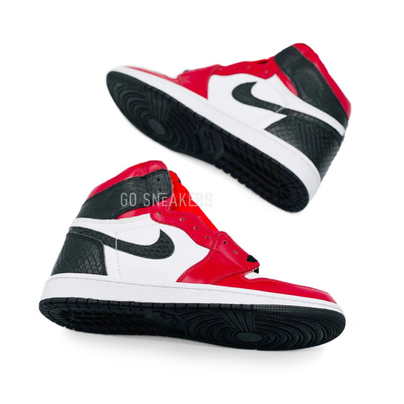 Унисекс кроссовки Nike Air Jordan 1 High Retro Snake Black/Red