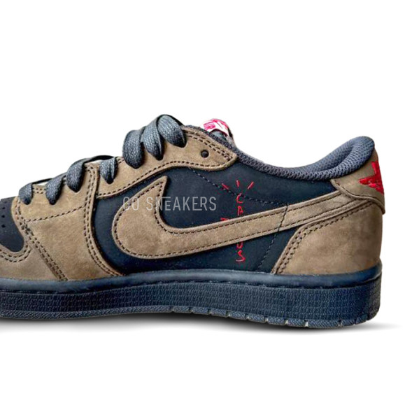 Мужские кроссовки Travis Scott x Air Jordan 1 Low OG Velvet Brown Lowcut
