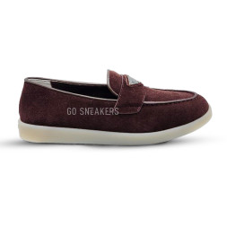 Prada Mocassins Suede Brown