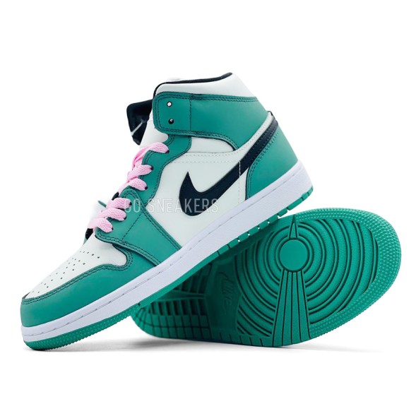 Унисекс кроссовки Nike Air Jordan 1 Green/White
