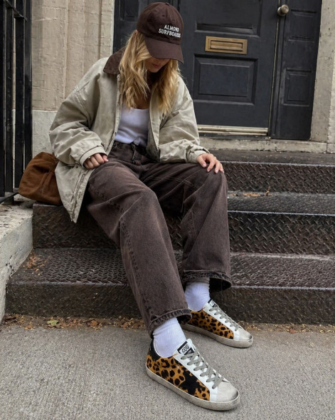 Женские кеды Golden Goose DB Superstar Wool and Suede Brown