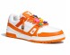 Женские кроссовки Louis Vuitton Trainer Maxi Skateboard Shoes Low-Top White/Orange