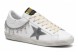 Женские кеды Golden Goose Super-Star Leather White Suede Star