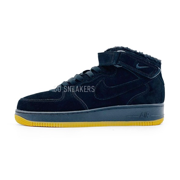 Унисекс зимние кроссовки Nike Air Force 1 ’07 LV8 Mid Utility Winter Suede Black