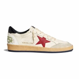 Golden Goose Ball Star Brown Nubuck Star and Nappa Heel Tab