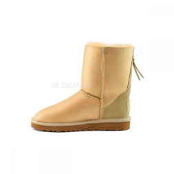 Short Zip Metallic Soft Gold