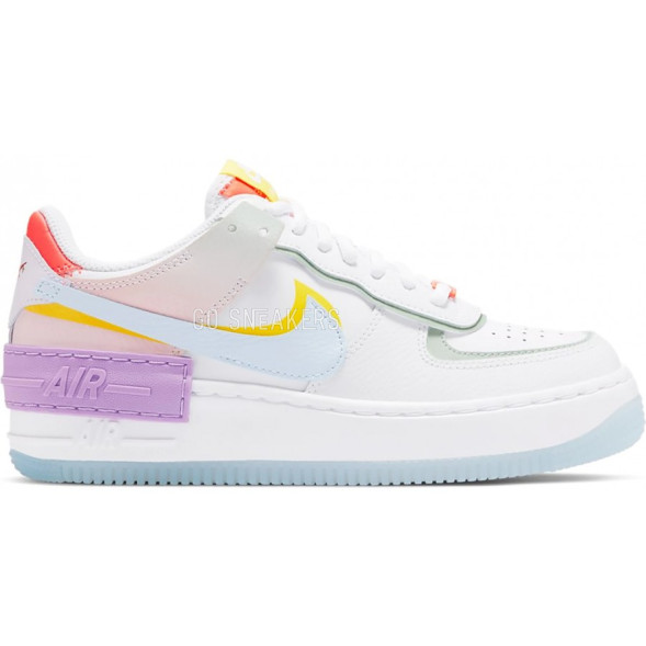 Женские кроссовки Nike Air Force 1 Shadow White Hydrogen Blue Purple