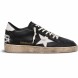 Мужские кеды Golden Goose Ball Star in Black Nappa with White Leather Star and Heel Tab