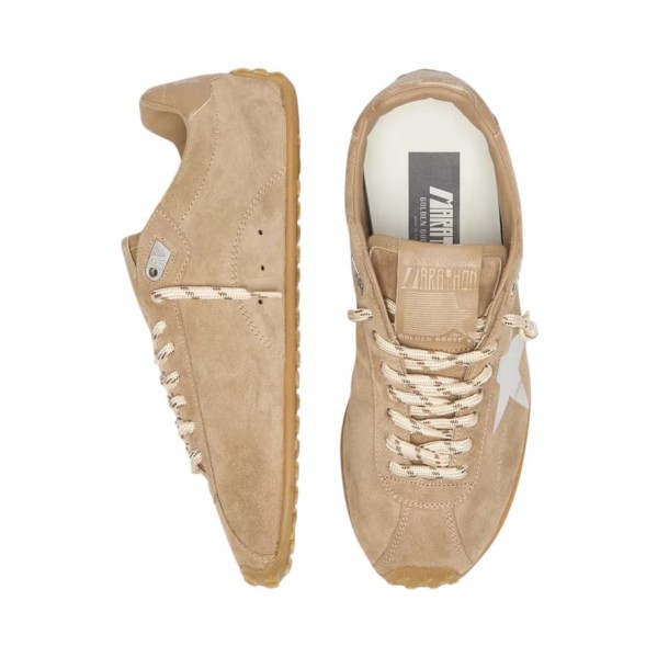 Женские кеды Golden Goose Marathon Speed with Tobacco Suede Upper and Silver Star