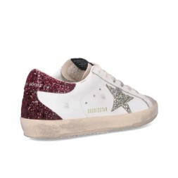 Golden Goose Superstar Bordeaux Silver Glitter