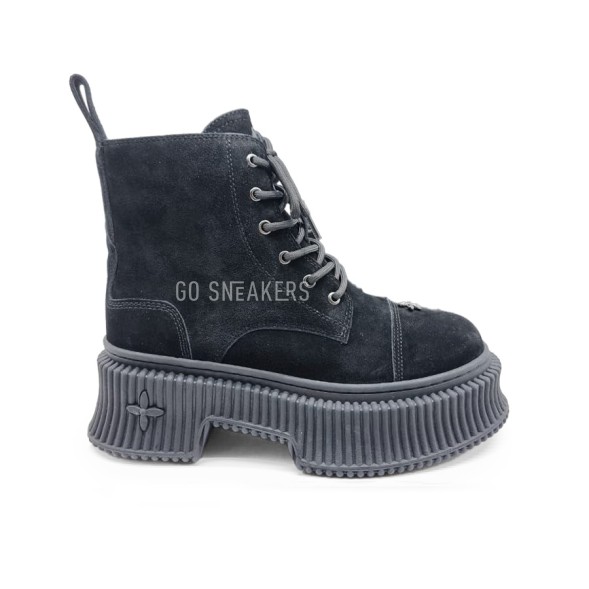 Женские ботинки SMFK High Boots Suede Black