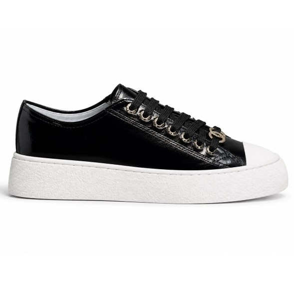 Женские кеды Chanel Black Leather Sneakers