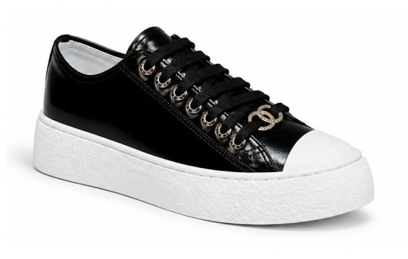 Женские кеды Chanel Black Leather Sneakers