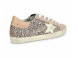 Женские кеды Golden Goose Super-Star in Silver Glitter With Leather Star and Heel Tab