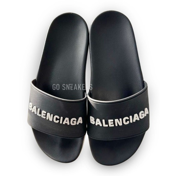 Мужские шлепанцы Balenciaga Slipers Man White Monogram