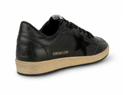Golden Goose Ball Star Men’s in Black Nappa With Suede Star and Nappa Heel Tab