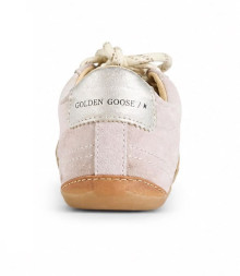 Golden Goose True-Star in Pastel Pink Suede With Silver Star and Heel Tab